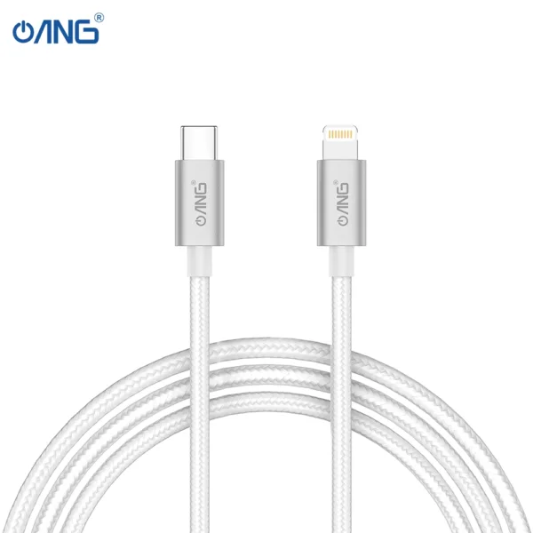 ANG BT034 USB C TO Lightning PD 20W Braided Data Cable 3 Meter ANG BT033 - USB C TO Lightning PD 20W Braided Data Cable 2 Meter - Image 2
