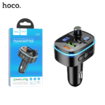 HOCO E62 Fast PD20W+QC3.0 BT FM transmitter Car Charger- BLACK