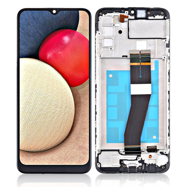 Replacement LCD Screen For Samsung Galaxy A02S (A025) Small Version - With Frame - Image 1