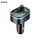 HOCO E62 Fast PD20W+QC3.0 BT FM transmitter Car Charger- BLACK - Image 2
