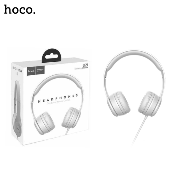 HOCO W21 Graceful Charm Wired Headphone - Image 1