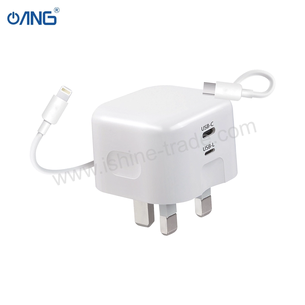 12B ANG TC75A – 1 USB C + 1 USB Lightning 20W Adaptor with USB C to Lightning Cable ANG TC75A - 1 USB C + 1 USB Lightning 20W Adaptor with USB C to Lightning Cable - Image 2