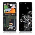 Replacement OLED LCD Screen For Samsung Galaxy S20 Ultra 5G (G986) Silver - With Frame