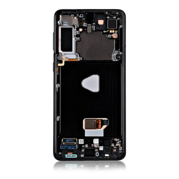 Replacement OLED LCD Screen For Samsung Galaxy S21 Plus (G996) Black - With Frame - Image 3