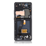 Replacement OLED LCD Screen For Samsung Galaxy S21 Ultra 5G (G998) Black - With Frame - Image 3
