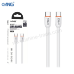ANG E108 - USB C TO USB C 60W Soft Data Cable 1 Meter White