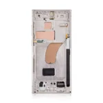 Replacement OLED LCD Screen For Samsung Galaxy S23 Ultra (S918) Silver - With Frame - Image 3