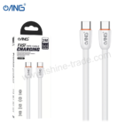 ANG E108 - USB C TO USB C 60W Soft Data Cable 2 Meter White