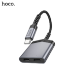 HOCO LS40 2 in 1 Adapter Type C to Dual Type C Female Audio Converter - Image 2