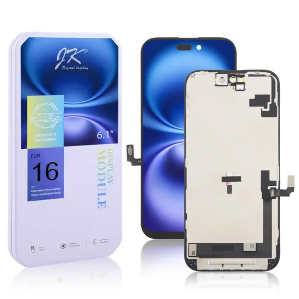 JK FHD Incell iPhone 16 LCD Module Display and Touch Screen Digitizer Assembly - Image 1