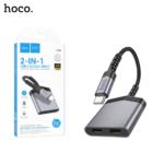 HOCO LS40 2 in 1 Adapter Type C to Dual Type C Female Audio Converter