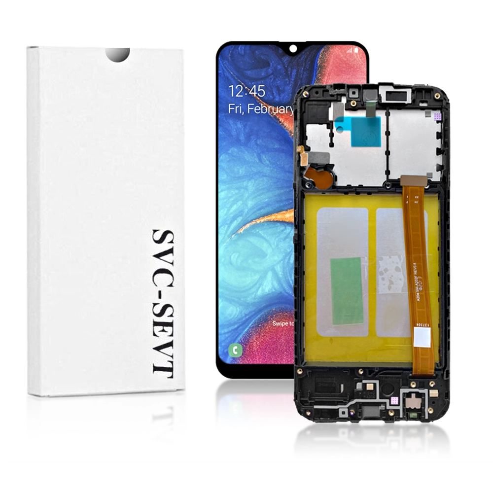 207A Genuine LCD Screen and Digitizer For Samsung Galaxy A20e SM-A202F With Frame Genuine LCD Screen For Samsung Galaxy A20e (A202) With Frame and Touchpad - Black  (GH82-20186A) - Image 1