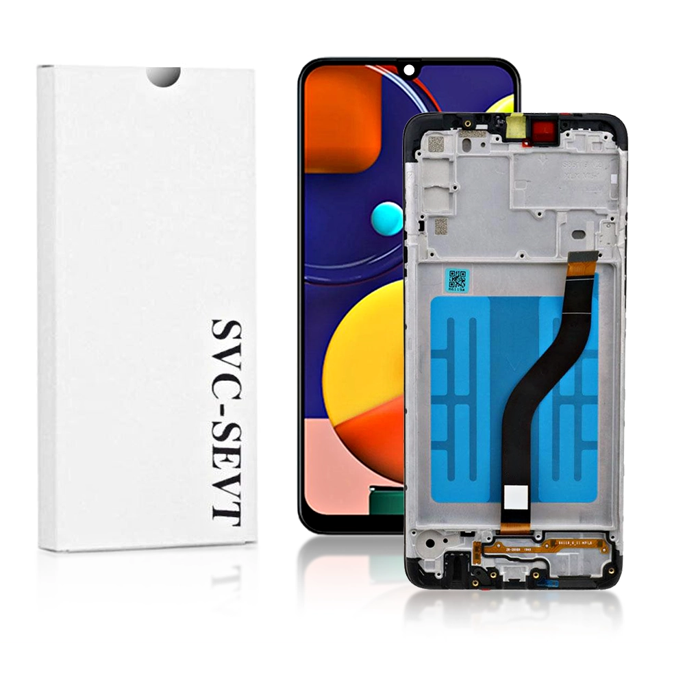 208A Genuine LCD Screen and Digitizer For Samsung Galaxy A20s SM-A207 With Frame Genuine LCD Screen For Samsung Galaxy A20S (A207) With Frame and Touchpad - Black  (GH81-17774A) - Image 1