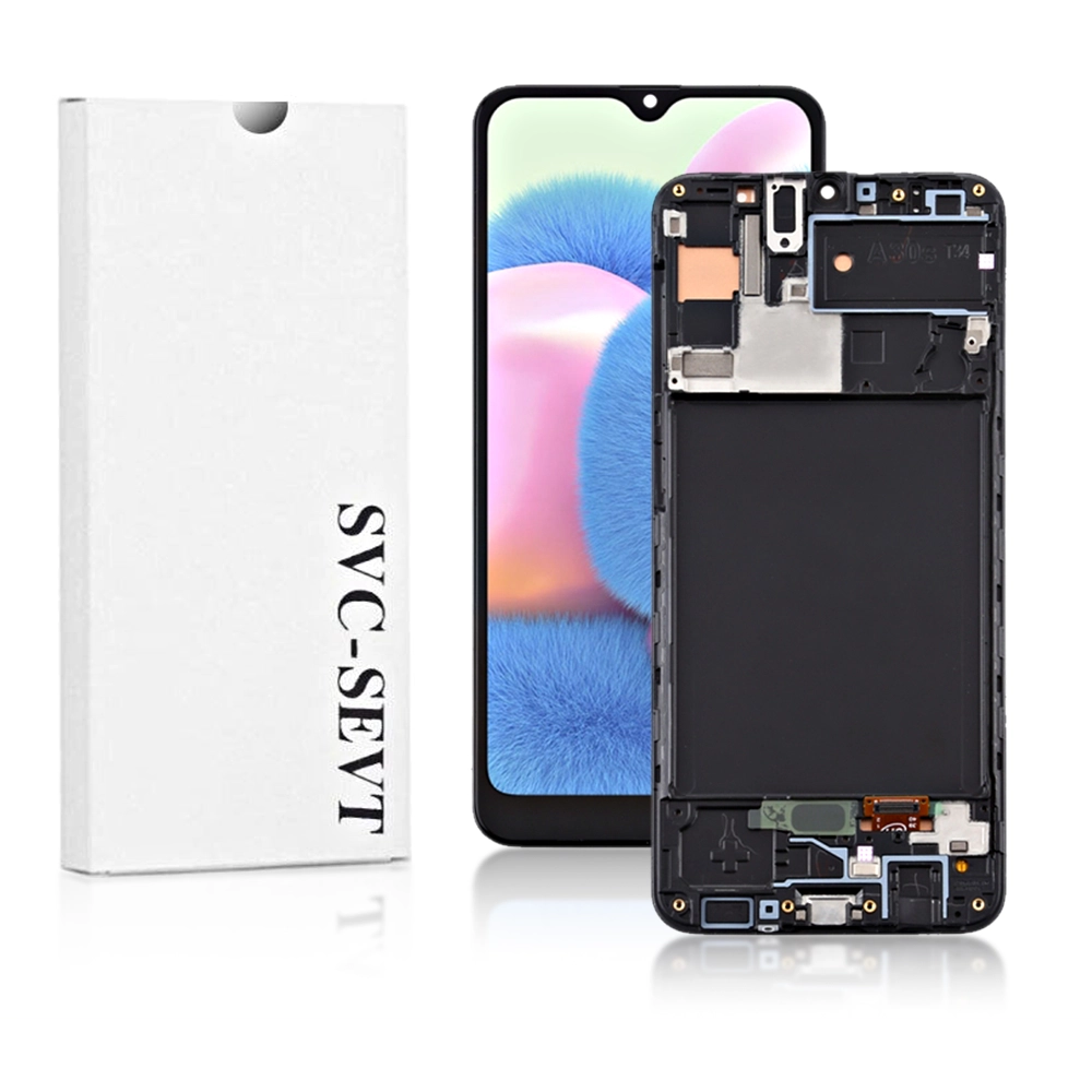 214A Genuine LCD Screen and Digitizer For Samsung Galaxy A30S SM-A307 With Frame Genuine LCD Screen For Samsung Galaxy A30s (A307) With Frame and Touchpad - Black  (GH82-21329A) - Image 1