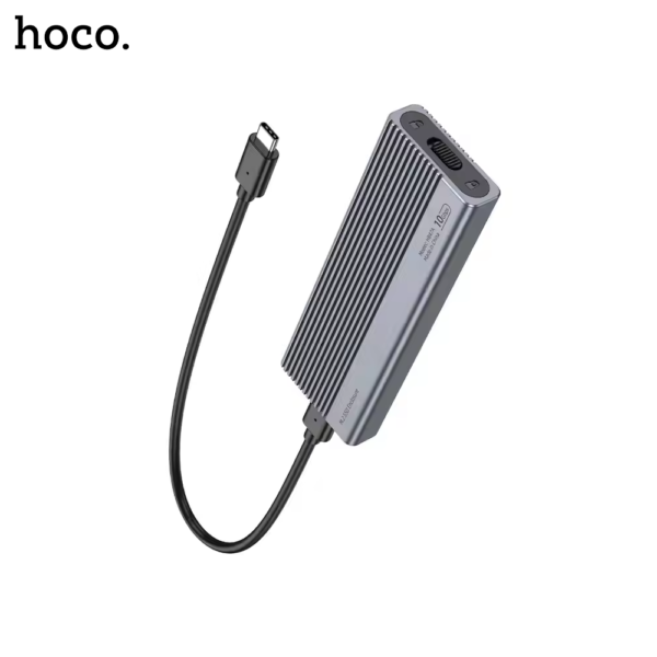 21B HOCO HB47A M2 SSD Enclosure Case 10Gbps NVMe Protocol M.2 to USB Type C 3.2 Gen2 4TB Metal External Adapter NVME SSD Case HOCO HB47A M.2 SATA SSD ENCLOSURE 4TB 10 GBPS - Image 2