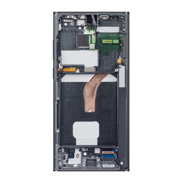 Replacement OLED LCD Screen For Samsung Galaxy S22 Ultra (S908) Black - With Frame - Image 2