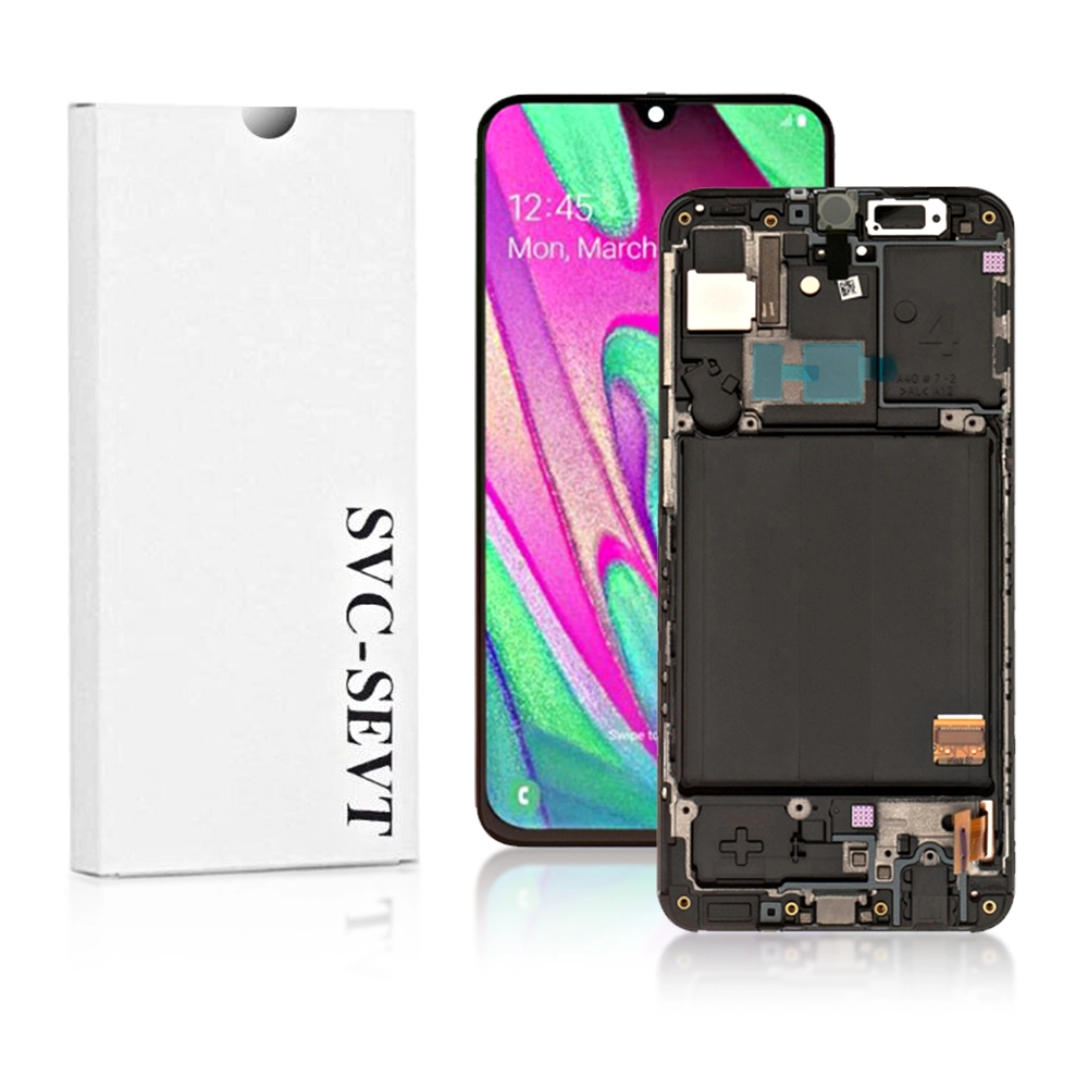220A Genuine LCD Screen and Digitizer For Samsung Galaxy A40 SM-A405 With Frame Genuine LCD Screen For Samsung Galaxy A40 (A405) With Frame and Touchpad - Black  (GH82-19672A) - Image 1