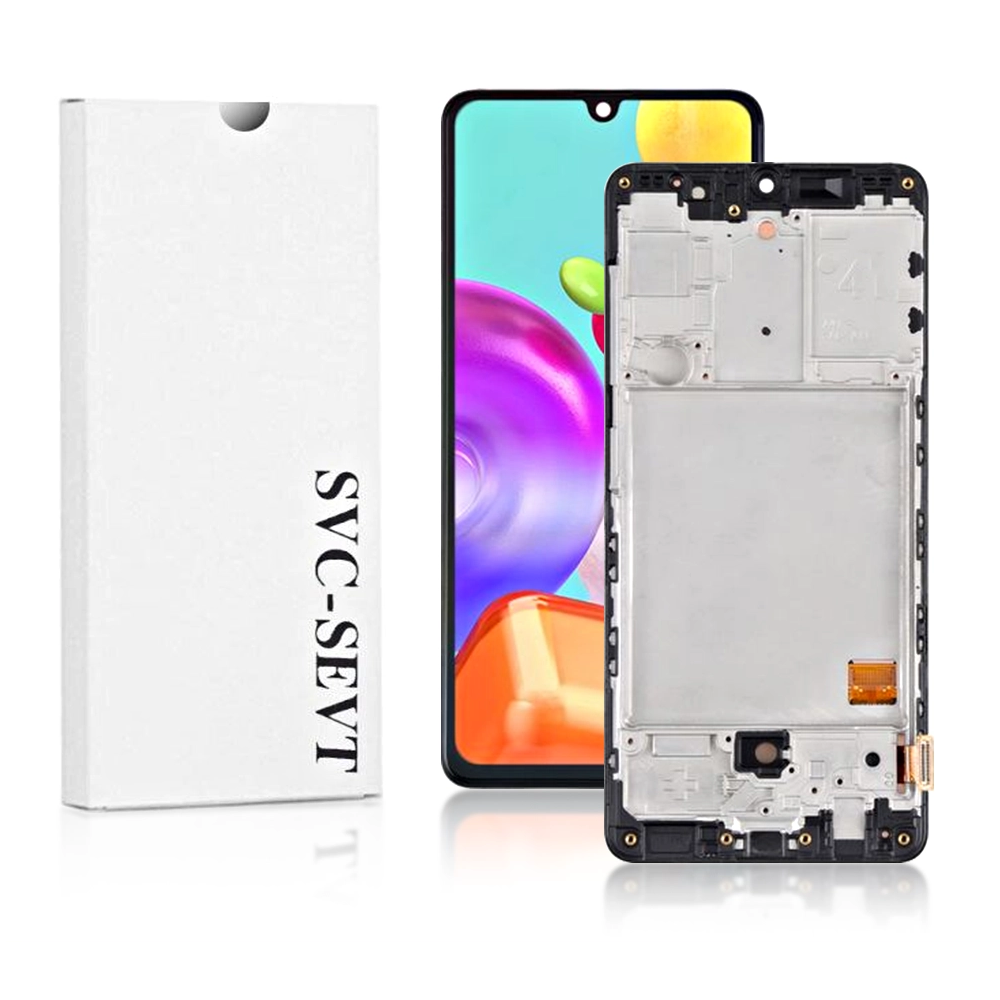 221A Genuine LCD Screen and Digitizer For Samsung Galaxy A41 SM-A415 With Frame Genuine LCD Screen For Samsung Galaxy A41 (A415) With Frame and Touchpad - Black  (GH82-22860A) - Image 1