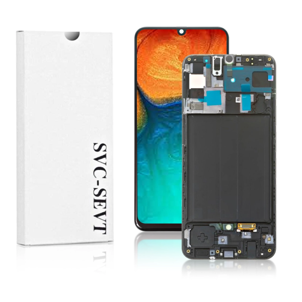 Genuine LCD Screen For Samsung Galaxy A50 (A505) With Frame and Touchpad - Black  (GH82-19204A) - Image 1