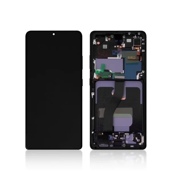 Pull Out A Grade Replacement LCD Screen For Samsung Galaxy S21 Ultra 5G (G998) With Frame & Touchpad - Black - Image 1
