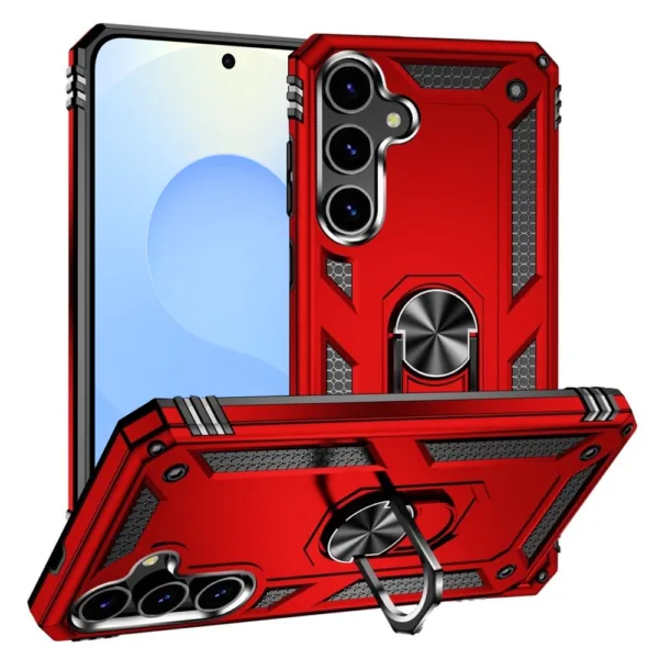 Slim Shockproof Ring Armor Stand Phone Case for Samsung Galaxy S22 - Image 2