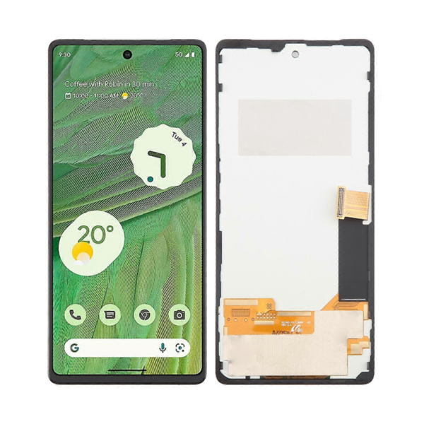 Replacement OLED LCD Screen Display Touch and Digitizer Assembly For Google Pixel 7 Black - With Frame - Image 1