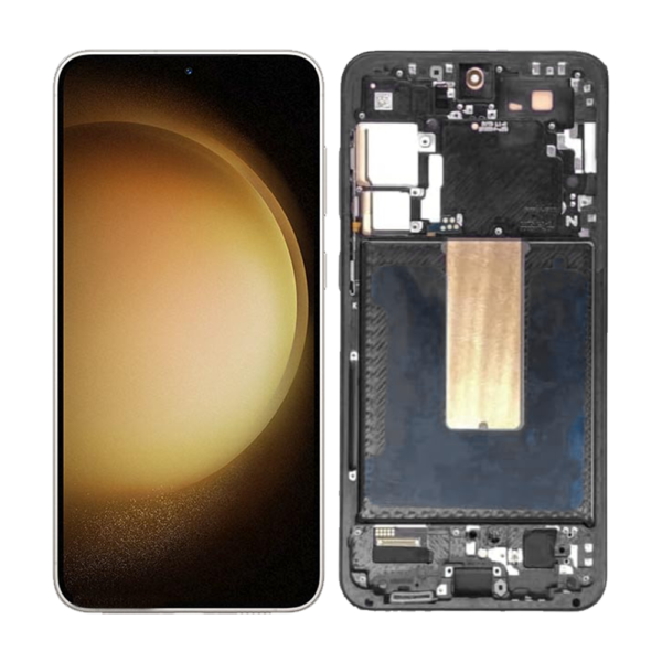 Replacement OLED LCD Screen For Samsung Galaxy S23 Plus (S918) Black - With Frame - Image 1