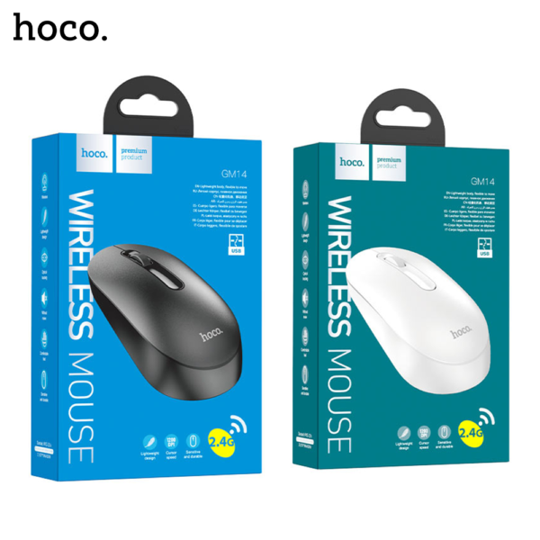 HOCO GM14 2.4G Platinum Wireless Bluetooth Mouse - Image 1
