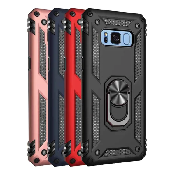 Slim Shockproof Ring Armor Stand Phone Cover Case for Google Pixel 8 - Image 1
