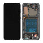 Replacement LCD Screen For Samsung Galaxy S21 (G991) Black - With Frame