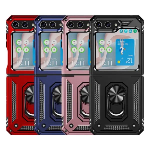 Slim Shockproof Ring Armor Stand Phone Case for Samsung Galaxy Z Fold 6 - Image 1
