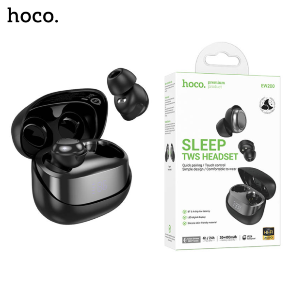HOCO EW200 Elegant True Wireless Sleep BT Earbuds - Image 1
