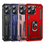 Slim Shockproof Ring Armor Case For iPhone 16 Plus