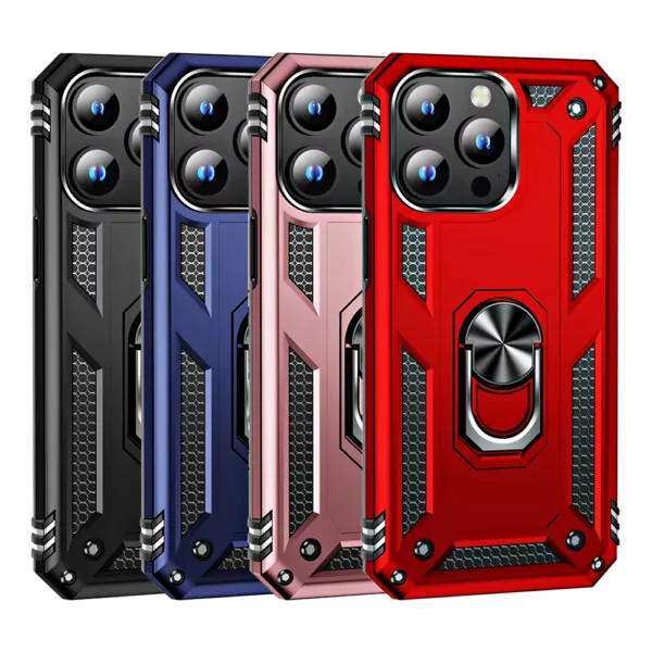 Slim Shockproof Ring Armor Case For iPhone 16 Plus - Image 1