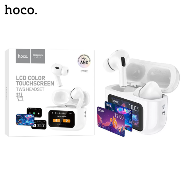 HOCO EW72 LCD Color Touchscreen ANC TWS Earbuds - Image 1
