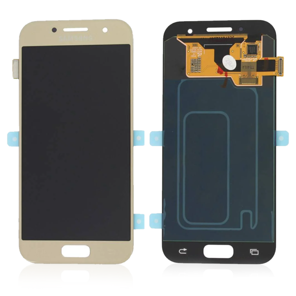 Replacement LCD Screen For Samsung Galaxy A3 2017 (A320) Gold - No Frame - Image 1