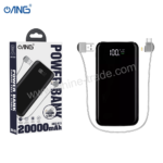 ANG R15 Power Bank With 3 in 1 Built in Cable 20000mAh