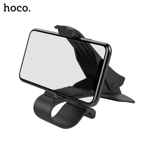 6B Hoco Car holder “CA50” in-car dashboard clip mount - BLACK HOCO CA50 Mouth Rotation Car Mount Phone Holder - BLACK - Image 2