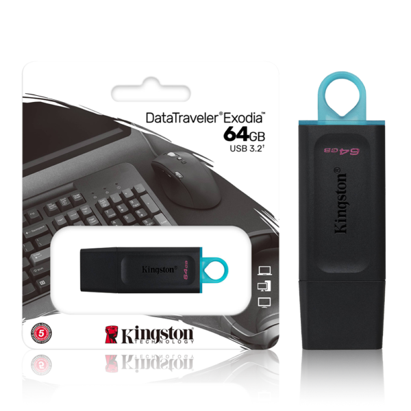 Kingston USB 3.2 Data Traveler Exodia 64GB Flash Drive - Image 1