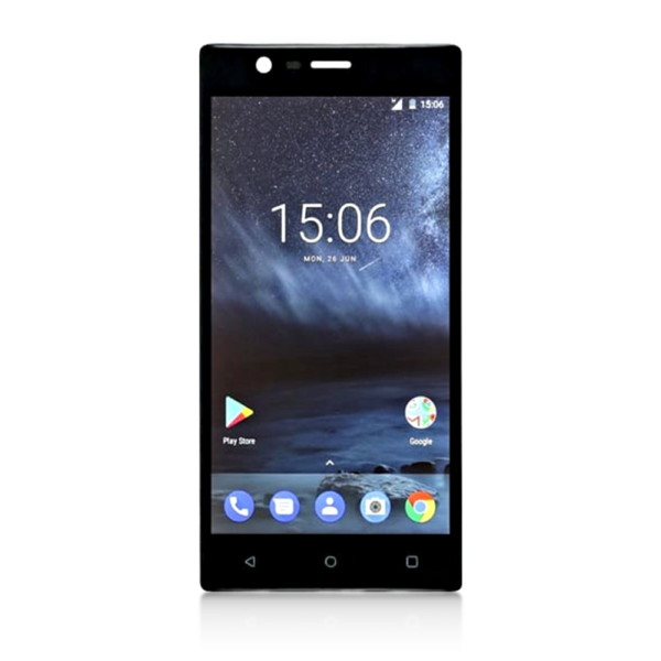 Replacement LCD Screen Display and Touch for Nokia 3 Black - No Frame - Image 2