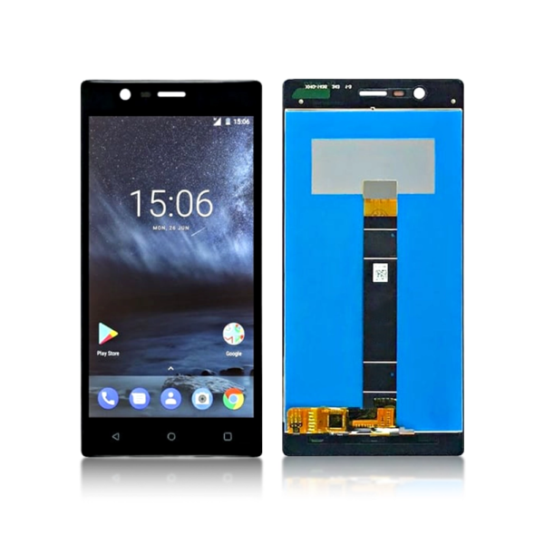 Replacement LCD Screen Display and Touch for Nokia 3 Black - No Frame - Image 1