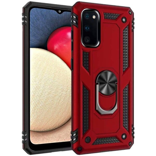 Slim Shockproof Ring Armor Stand Phone Case for Samsung Galaxy A02s - Image 3