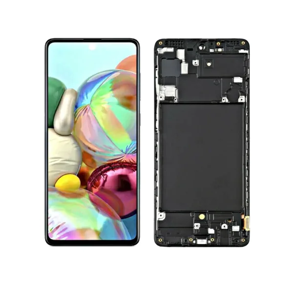 Replacement OLED LCD Screen For Samsung Galaxy A71 (A715) - With Frame - Image 1