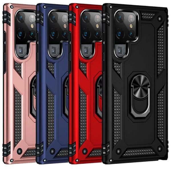 Slim Shockproof Ring Armor Stand Phone Cover Case for Samsung Galaxy S23 Ultra - Image 1