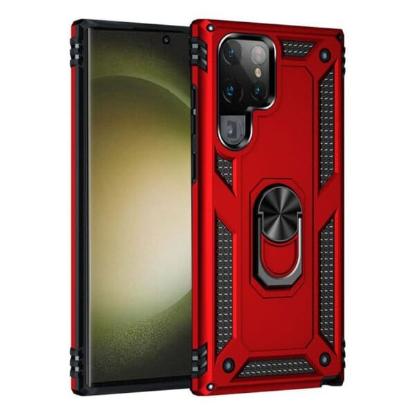 Slim Shockproof Ring Armor Stand Phone Cover Case for Samsung Galaxy S23 Ultra - Image 3