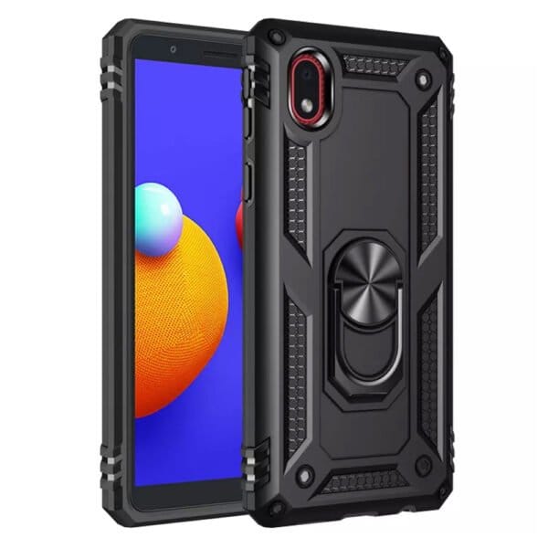Slim Shockproof Ring Armor Stand Phone Case for Samsung Galaxy A01 - Image 2