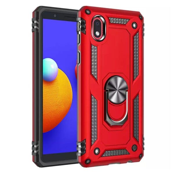 Slim Shockproof Ring Armor Stand Phone Case for Samsung Galaxy A01 - Image 4