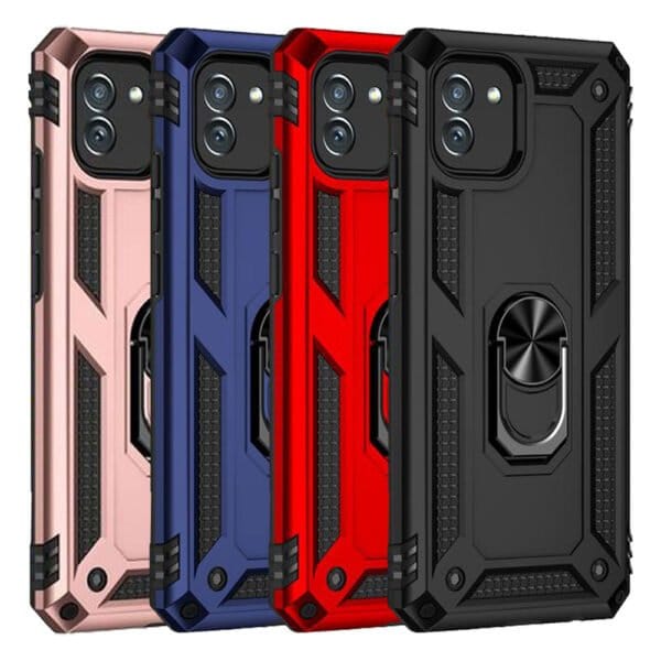 Slim Shockproof Ring Armor Stand Phone Case for Samsung Galaxy A03 - Image 1