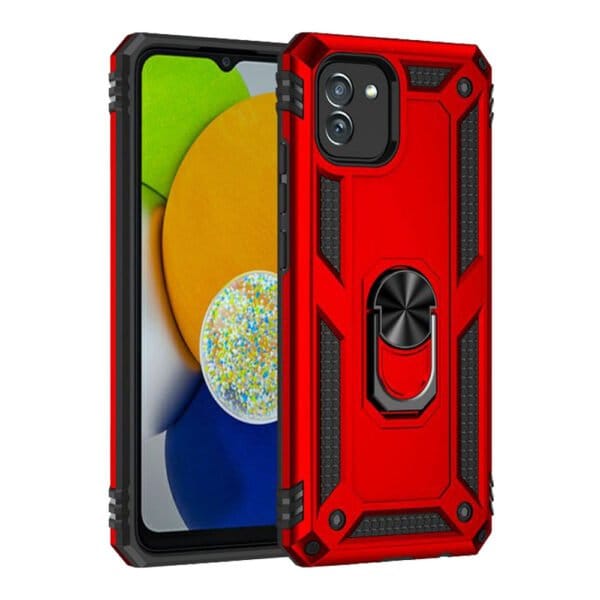 Slim Shockproof Ring Armor Stand Phone Case for Samsung Galaxy A03 - Image 4