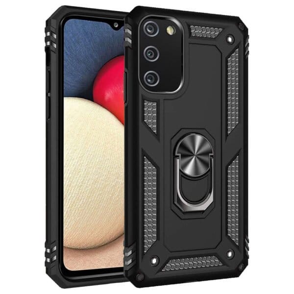 Slim Shockproof Ring Armor Stand Phone Case for Samsung Galaxy A03s - Image 2